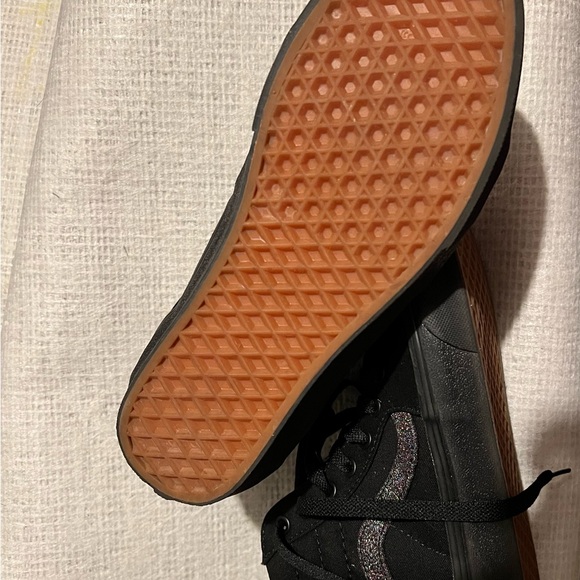 *New Vans Custom Made Black and Glitter High-Tops - Picture 4 of 5